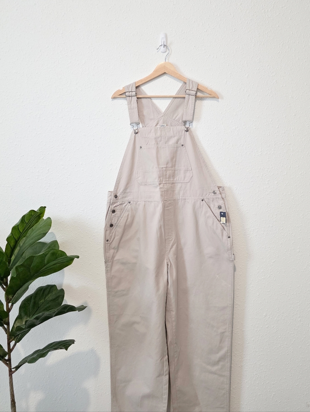 NEW Vintage Cherokee Neutral Straight Cotton Overalls L
